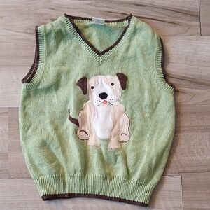 Gymboree Celebrate Spring Easter Pup Sweater Vest Size 3T Vintage Preppy (C)